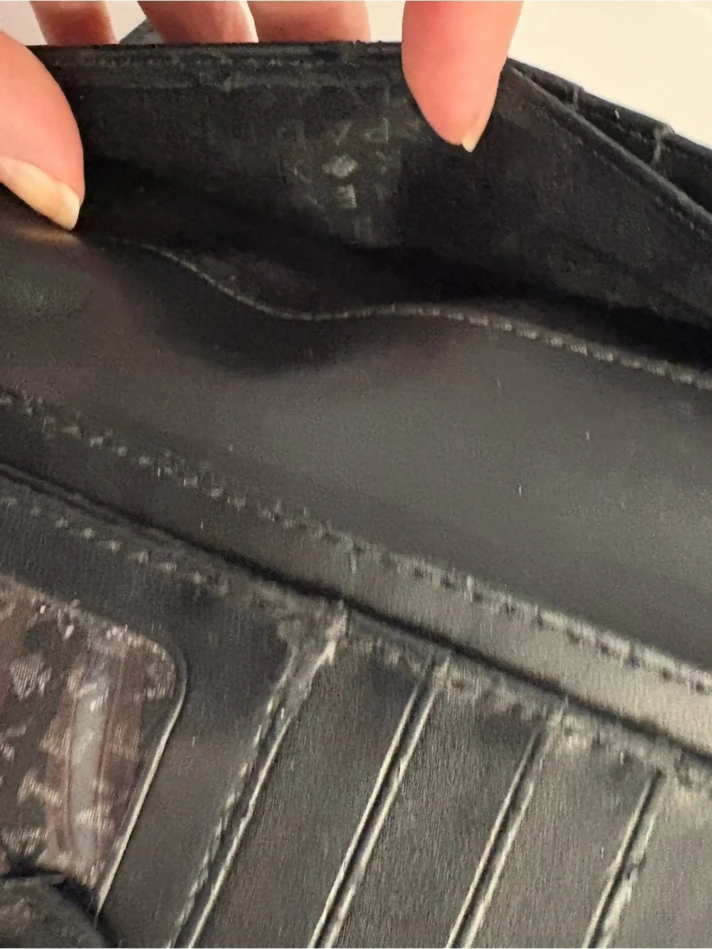 Kate Spade Black Pebbled Leather Wallet with Gold Plaque